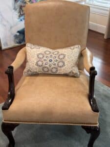 French-Louis-XV-Style-Carved-Walnut-Armchair-with-Upholstered-Seat-and-Back