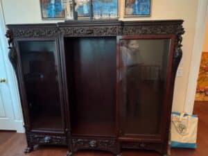 Ornate-Carved-Oak-Bookcase-with-Lion-Heads-and-Claw-Feet
