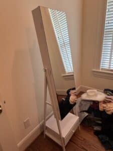 White-Jewelry-Armoire-with-Full-Length-Mirror-and-Drawer