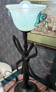 Art-Nouveau-Style-Table-Lamp-with-Frosted-Glass-Shade-and-Decorative-Bow-Motif