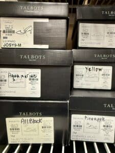 Assorted-Womens-Footwear-Boxes-Talbots-Naot-Sperry-Stuart-Weitzman-Mephisto-Cole-Haan-Ecco-Alex-Marie-Vince-Camuto