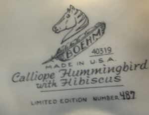 Boehm-Calliope-Hummingbird-with-Hibiscus-Porcelain-Figurine-Edition-Number-second-image