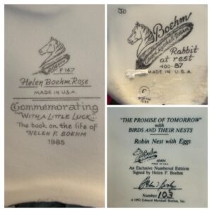 Boehm-Porcelain-Robin-Nest-with-Eggs-and-Rabbit-at-Rest-second-image