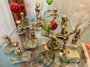 Bronze-Figurines-of-Children-with-Balloons-by-Malcolm-Moran-for-Gumps
