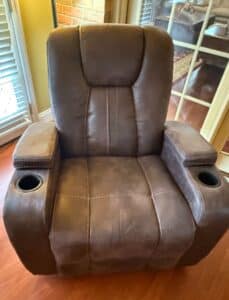 Brown-Faux-Leather-Recliner-with-Cup-Holders