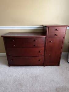 Cherry-Wood-Dresser-with-Attached-Cabinet