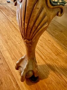 Ethan-Allen-Floral-Wingback-Armchair-with-Claw-Feet-second-image