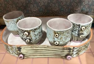 Handmade-Ceramic-Fish-Cups-and-Tray-Set