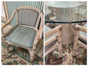 Henry-Link-Sheaf-of-Wheat-Wicker-Dining-Set-with-Glass-Top-Table-and-Four-Chairs-third-image