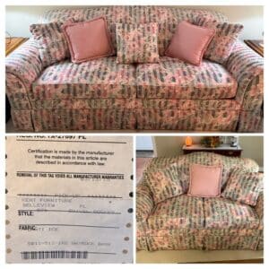 Kent-Furniture-Swivel-Rocker-Sofa-with-Floral-and-Striped-Fabric