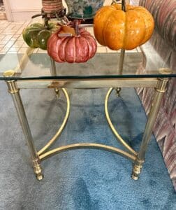 LaBarge-Hollywood-Regency-Brass-and-Glass-Side-Table