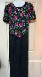 Lawrence-Kazar-Beaded-Floral-Dress