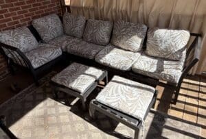 Outdoor-Sectional-Sofa-with-Ottomans-and-Botanical-Leaf-Pattern