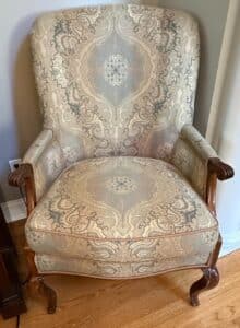 Pierre-Deux-French-Country-Armchair-with-Matching-Tablecloth