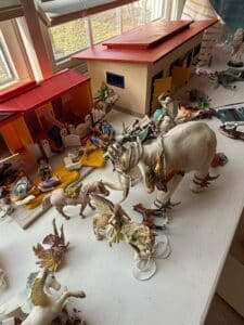 Playmobil-Large-Farm-Stable-with-Animals-and-Figures-and-Schleich-War-Elephant