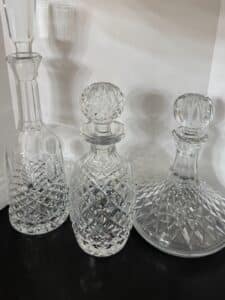 Set-of-Three-Waterford-Crystal-Decanters-including-Alana-pattern