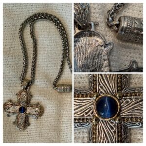 Sterling-Silver-and-Blue-Cats-Eye-Cross-Pendant-Necklace