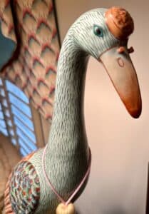 Vintage-Chinoiserie-Ceramic-Bird-Lamp-Base-second-image