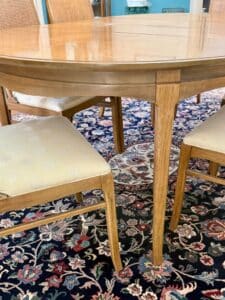 Vintage-Drexel-Furniture-Dining-Set-with-Cane-Back-Chairs-second-image