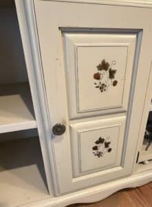 Vintage-Ethan-Allen-Dry-Sink-with-Grape-Motif-second-image