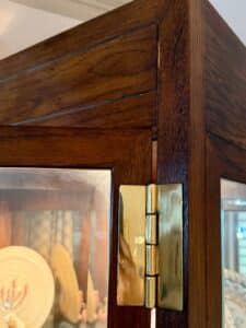 Vintage-Henredon-Scene-One-Campaign-Style-Curio-Cabinet-second-image