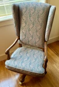 Vintage-Paisley-Wingback-Office-Chair-with-Casters