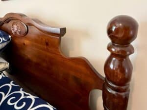 Vintage-Turned-Spindle-Cherry-Wood-Full-Size-Bed-second-image