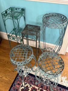 Vintage-Wrought-Iron-Plant-Stands