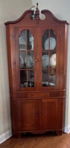 Antique-Cherry-Wood-Corner-Cabinet-Hutch-McMahan-Furniture-Company-Campbellsville-Ky