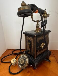 Antique-Danish-Bakelite-Candlestick-Telephone