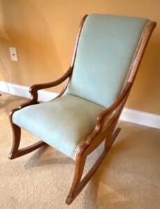 Antique-Upholstered-Walnut-Rocking-Chair