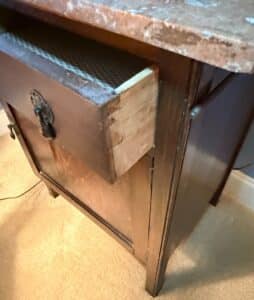 Antique-Victorian-Walnut-Eastlake-Washstand-with-Marble-Top-second-image