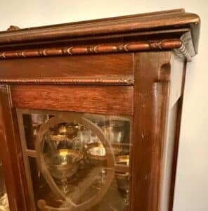 Antique-Walnut-China-Cabinet-with-Cabriole-Legs-and-Decorative-Molding-third-image