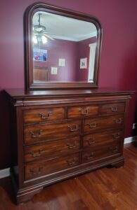 Broyhill-Maison-Lenoir-Cherry-Wood-Dresser-with-Mirror-1
