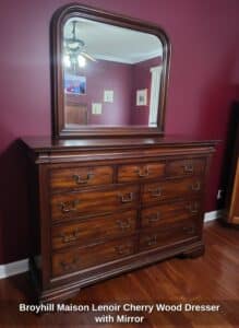 Broyhill-Maison-Lenoir-Cherry-Wood-Dresser-with-Mirror