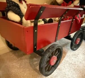 Byers-Choice-LTD.-Red-Wooden-Wagon-with-Stuffed-Animals-second-image