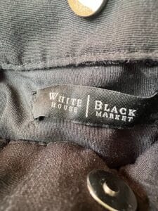 Calvin-Klein-Black-Velvet-Shoulder-Bag-and-White-House-Black-Market-Faux-Snakeskin-Crossbody-Bag-with-Calvin-Klein-Lock-third-image