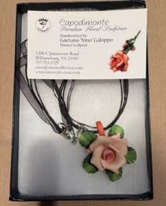 Capodimonte-Porcelain-Floral-Sculpture-Necklace