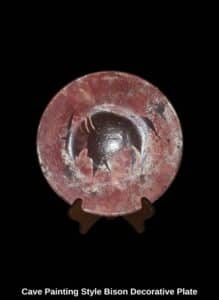 Cave-Painting-Style-Bison-Decorative-Plate
