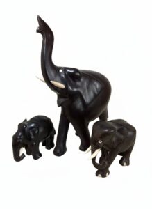 Collection-of-Ebony-and-Wood-Elephant-Figurines-second-image