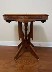 Eastlake-Victorian-Walnut-Parlor-Table