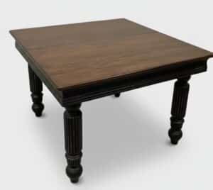 Farmhouse-Dining-Table-with-Black-Turned-Legs-and-Plank-Top
