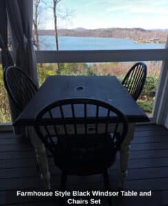 Farmhouse-Style-Black-Windsor-Table-and-Chairs-Set
