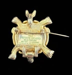 Field-Private-Island-Solid-Perfume-Turtle-Brooch-second-image