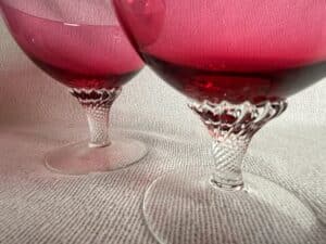 George-Borgfeldt-Lisa-Pattern-Cranberry-Optic-Stemware