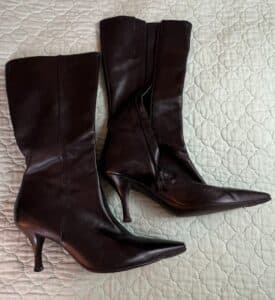 Gianni-Bini-Womens-Black-Leather-Pointed-Toe-Stiletto-Heel-Knee-High-Boots