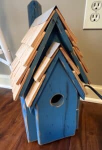 Glitzhome-Blue-Distressed-Solid-Wood-Birdhouse-with-Shingled-Roof