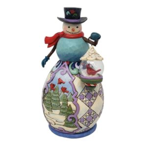 Jim-Shore-Winters-Beauty-Snowman-with-Glass-Globe-Figurine-