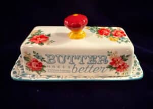 John-Carro-Butter-Makes-Everything-Better-Floral-Butter-Dish-second-image
