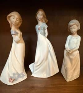 Lladro-NAO-Porcelain-Figurines-Girl-Butterfly-on-Dress-Truly-in-Love-and-Treasures-of-Childhood